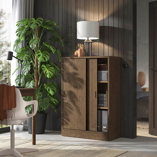 TONSTAD, cabinet with sliding doors 3 of 6 open dialog