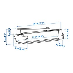 Measurement Illustration - PÅLYCKE clip-on multi-purpose rack