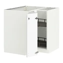 IKEA Menorca - METOD corner base cabinet with carousel, white/Voxtorp ...