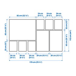 Measurement Illustration - PJÄTTERYD picture, set of 9