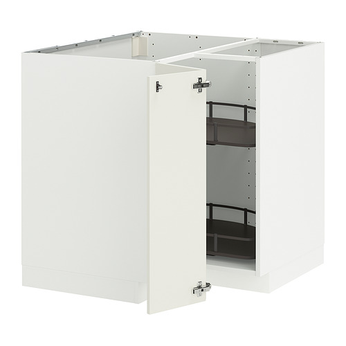 Mueble de cocina blanco Prestige con estantes, diseño moderno, ajustable, duradero, acabado liso.