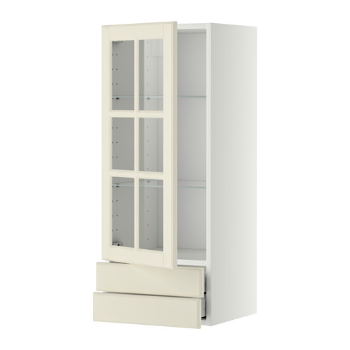 METOD / MAXIMERA, armario pared+puerta vidrio/2 cajones 1 de 3 open dialog