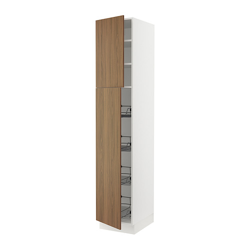 SEKTION, high cabinet w door/wire baskets 1 of 2 open dialog