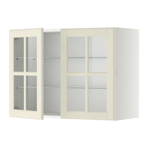 METOD, Armario pared con 2 puertas de vidrio 1 de 2 open dialog