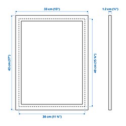 Ilustración de medidas - FISKBO marco