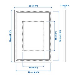 Ilustración de medidas - KNOPPÄNG Marco