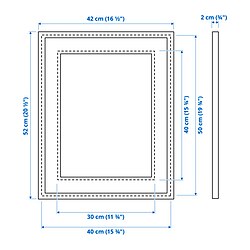 Ilustración de medidas - KNOPPÄNG Marco