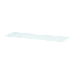 BESTÅ, top panel for TV, Glass white