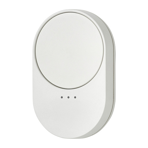 Mando a distancia ovalado blanco BILRESA con acabado liso y esfera redonda.