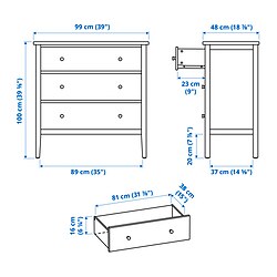 Measurement Illustration - GULLABERG chest