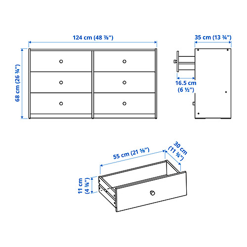 RAST, 6-drawer dresser 7 of 7 open dialog