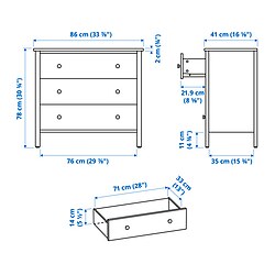 Measurement Illustration - KILBERGET chest