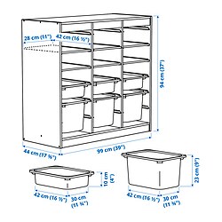 Measurement Illustration - TROFAST storage combination