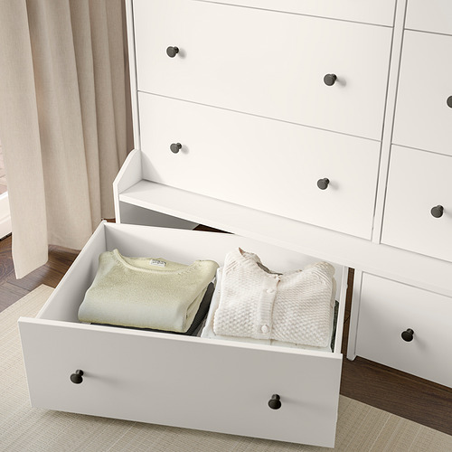HAUGA, 8-drawer dresser 7 of 9 open dialog