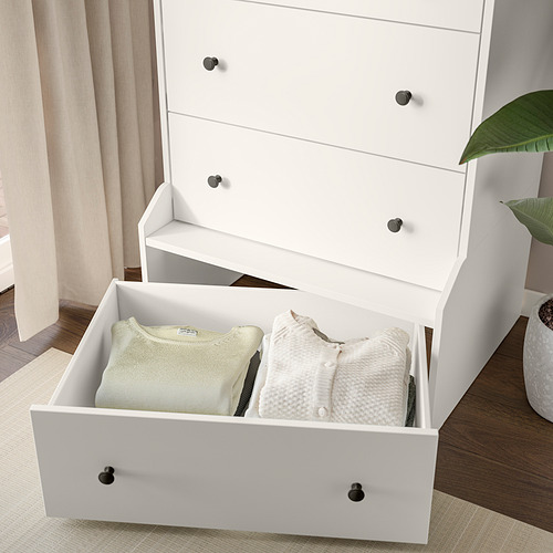 HAUGA, storage combination with drawers 5 of 6 open dialog