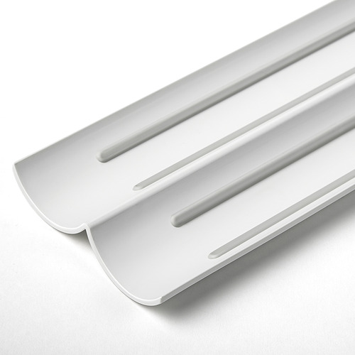 Inserto de estante de especias de plástico blanco, limpio y bien organizado, cabe dentro de los cajones.