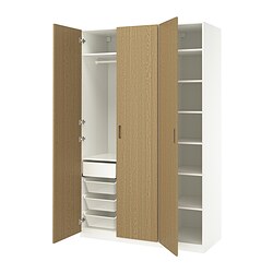 PAX/KAMMARTORP/GULLABERG, combinación armario, TONSTAD chapa roble