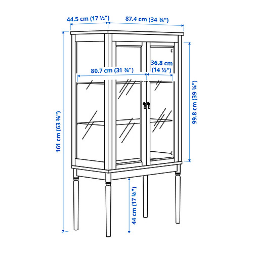 FÄRJKARL, glass-door cabinet. 6 of 6 open dialog