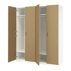 PAX/KAMMARTORP/GULLABERG, combinación armario, TONSTAD chapa roble