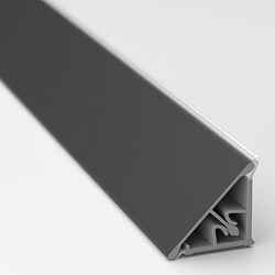 BASKETORP, wall finishing strip, Anthracite / aluminium