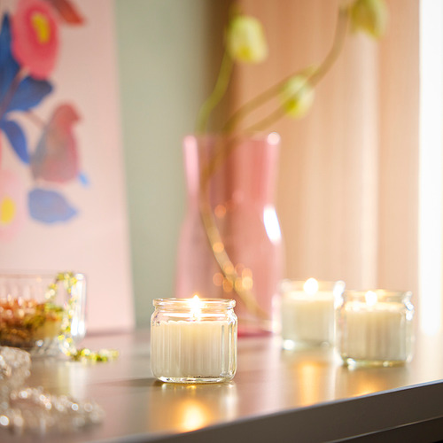 HÖKGÖK, scented candle in glass. 2 of 5 open dialog