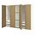 Select colour variation: TONSTAD oak veneer / glass