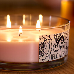 LOTSFÅGEL scented cndl in glass w lid/3 wicks