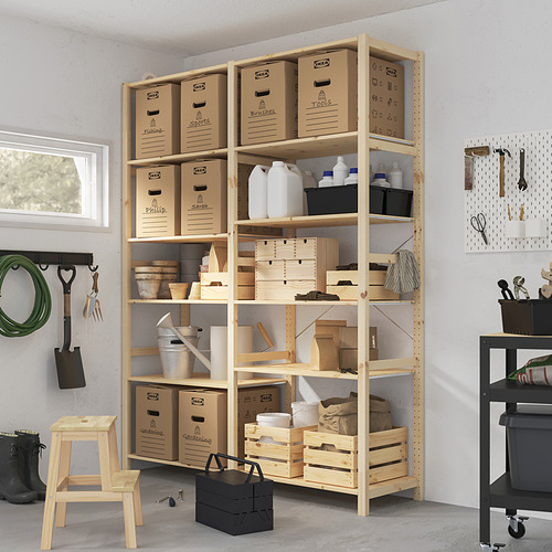 IVAR, 2 section shelving unit 2 of 4 open dialog