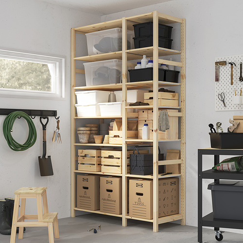 IVAR, 2 section shelving unit 2 of 5 open dialog