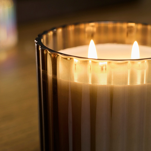 TOFSTÄRNA, scented candle in glass, 2 wicks. 5 of 5 open dialog