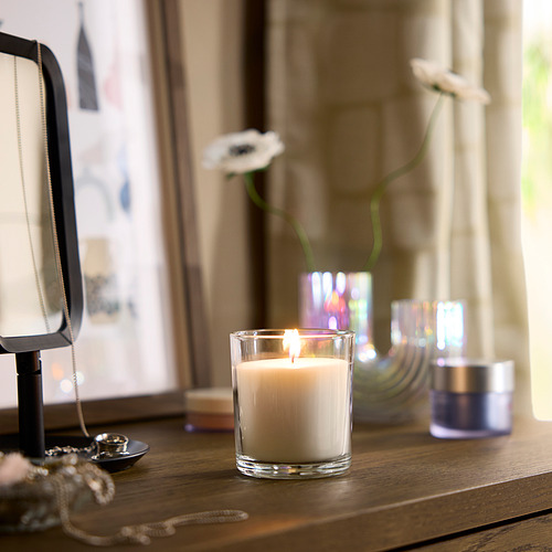 LOTSFÅGEL, scented candle in glass. 2 of 8 open dialog