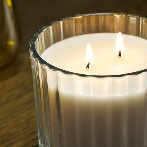 TOFSTÄRNA, scented candle in glass, 2 wicks. 5 of 5 open dialog