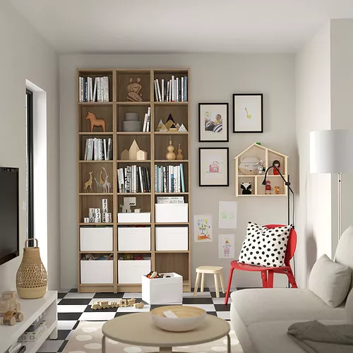 IKEA El Hierro - BILLY height extension unit, oak effect
