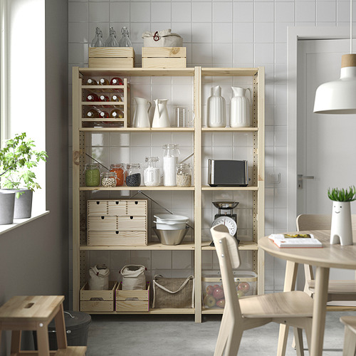 IVAR, 2 section shelving unit 3 of 3 open dialog