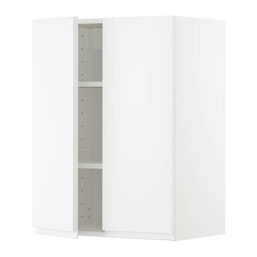 Mueble de pared blanco del sistema de cocina METOD de ikeas, rectangular, diseño minimalista.