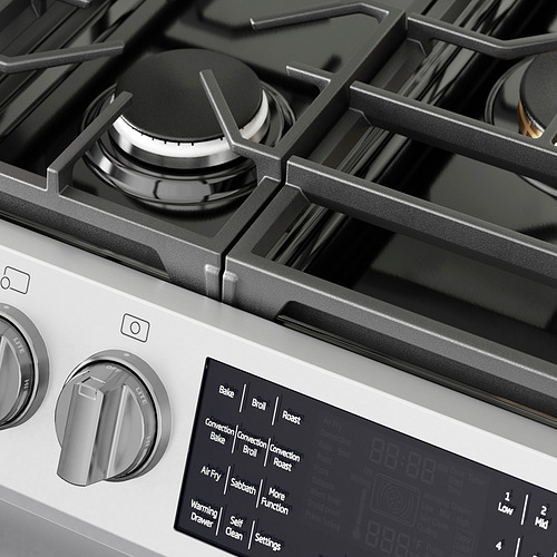 Measurement Illustration - SNESSLINGE range with gas cooktop
