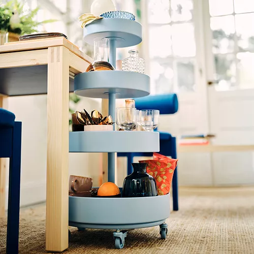 IKEA PS 2026 utility cart, blue, 35x18 7/8 