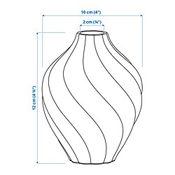Measurement Illustration - KORNSPARV vase