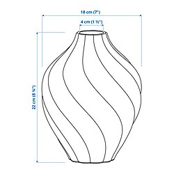 Measurement Illustration - KORNSPARV vase