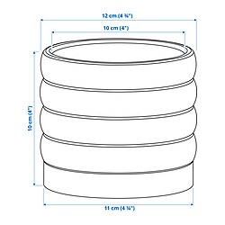 Measurement Illustration - HASSELBUKETT plant pot