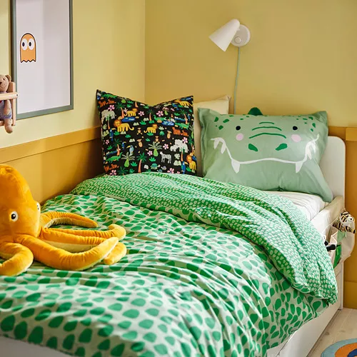 IKEA Menorca NATTHÄGER duvet cover and pillowcase(s), crocodile