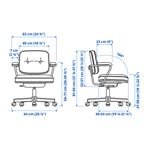 ALEFJÄLL, office chair 3 of 15 open dialog