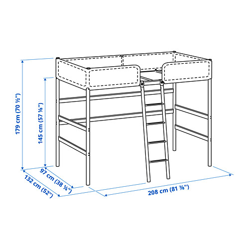 TUFFING, loft bed frame 4 of 5 open dialog