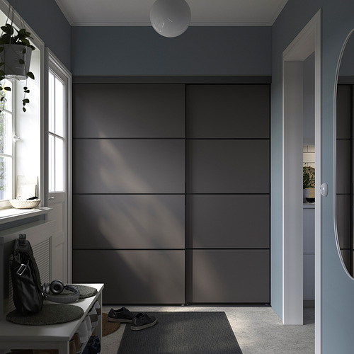 SKYTTA / BOAXEL, reach-in wardrobe with sliding door. 3 of 5 open dialog