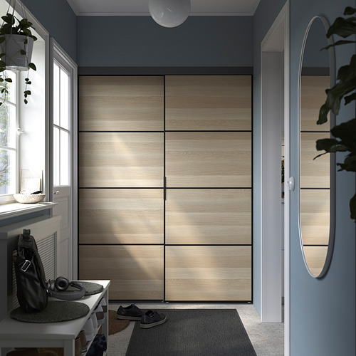 SKYTTA / BOAXEL, reach-in wardrobe with sliding door. 2 of 6 open dialog