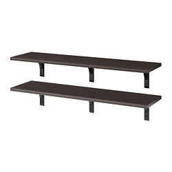 BERGSHULT/RAMSHULT, wall shelf combination, Brown-black