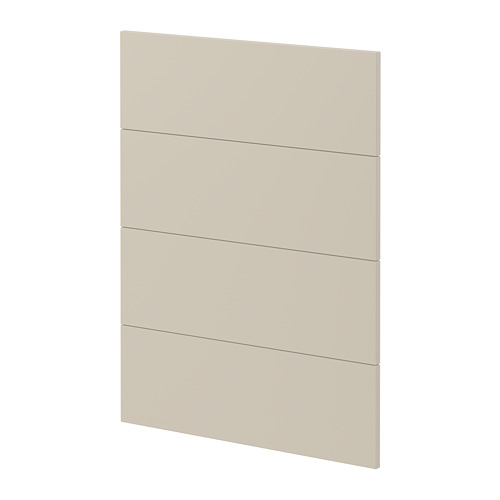 Mueble de cocina METOD beige, diseño rectangular liso, tablero de fibra.