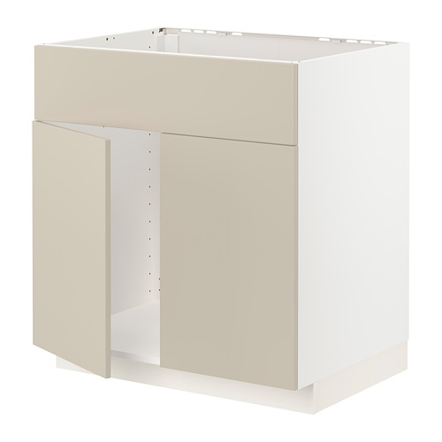 Mueble de cocina METOD en color beige con acabado liso.