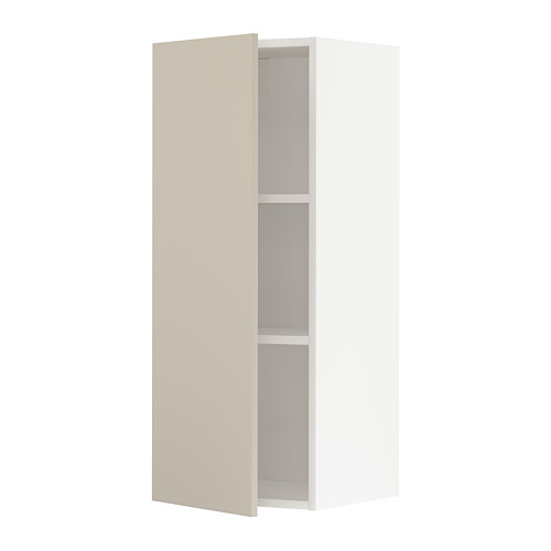 Mueble de cocina METOD en color beige, de pared, 2 estantes.