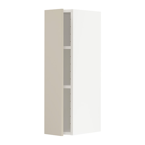 Mueble de cocina METOD beige, rectangular, acabado liso.